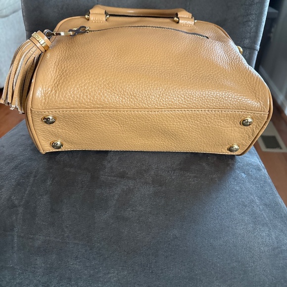 Michael Kors Knox Tassel Pebbled Leather Satchel Handbag - Picture 6 of 8